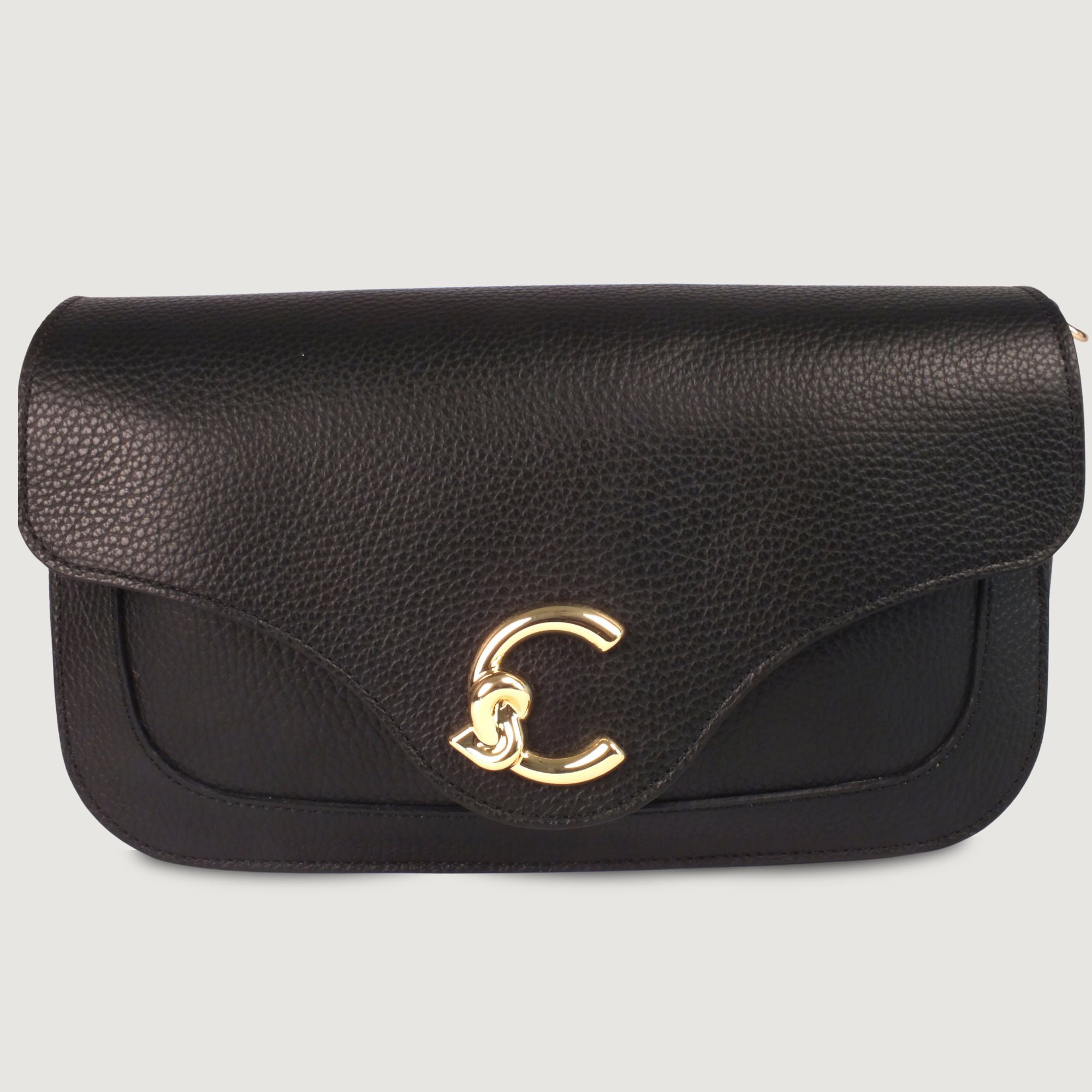 Coccinelle Black Leather Crossbody Bag