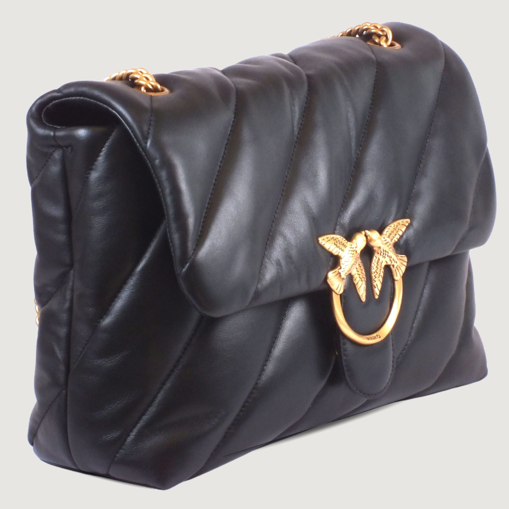 Pinko Love Bag max Puff Black Leather