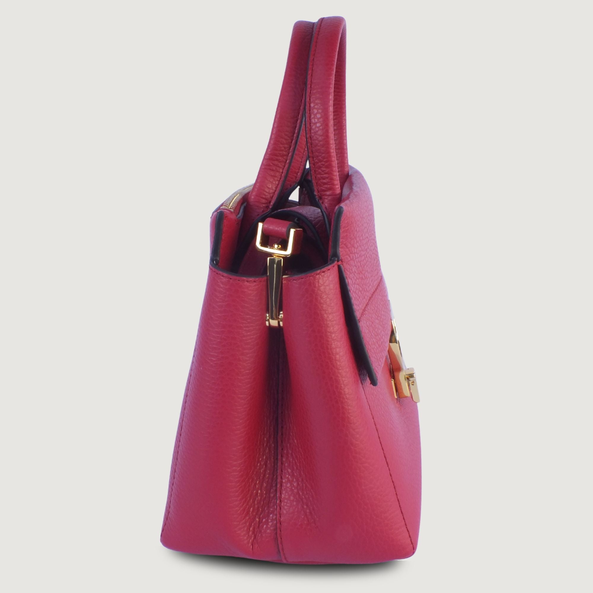 Coccinelle Arlettis Leather Handbag Red – Italian Designer Bag