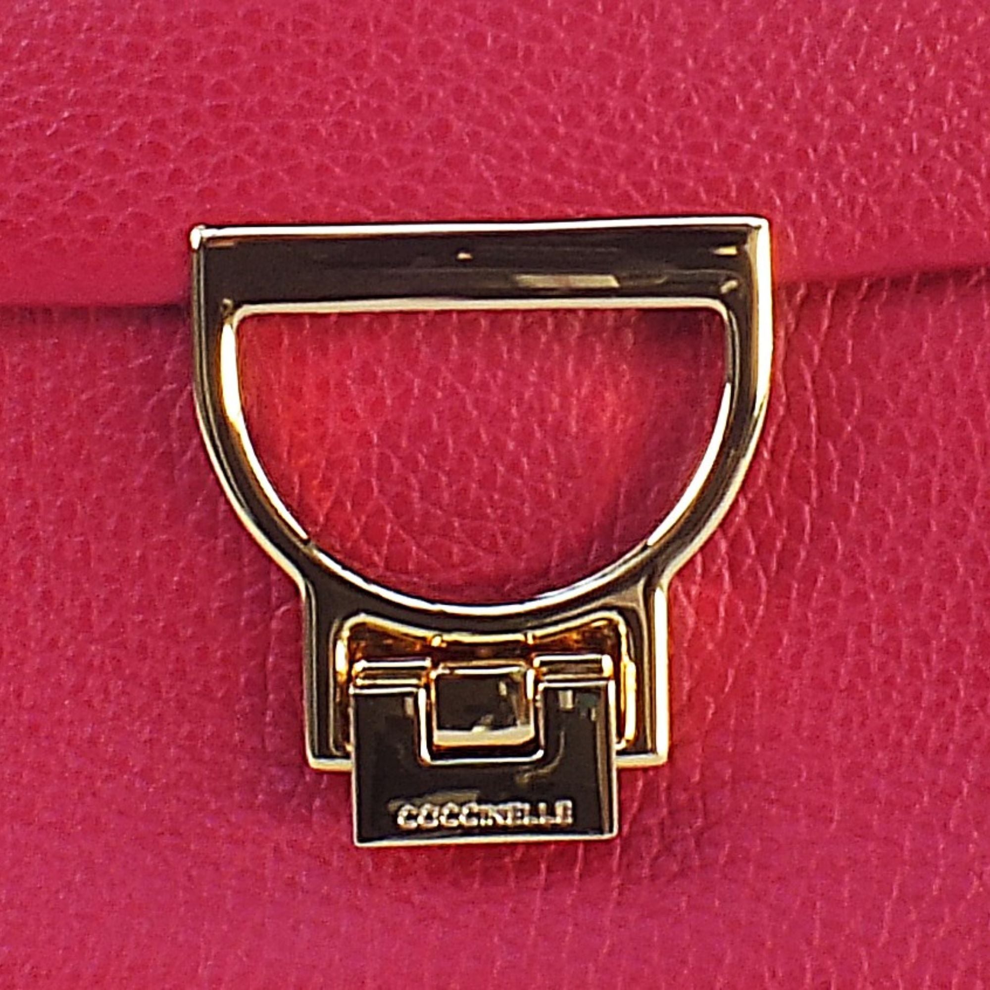 Coccinelle Arlettis Leather Handbag Red – Italian Designer Bag