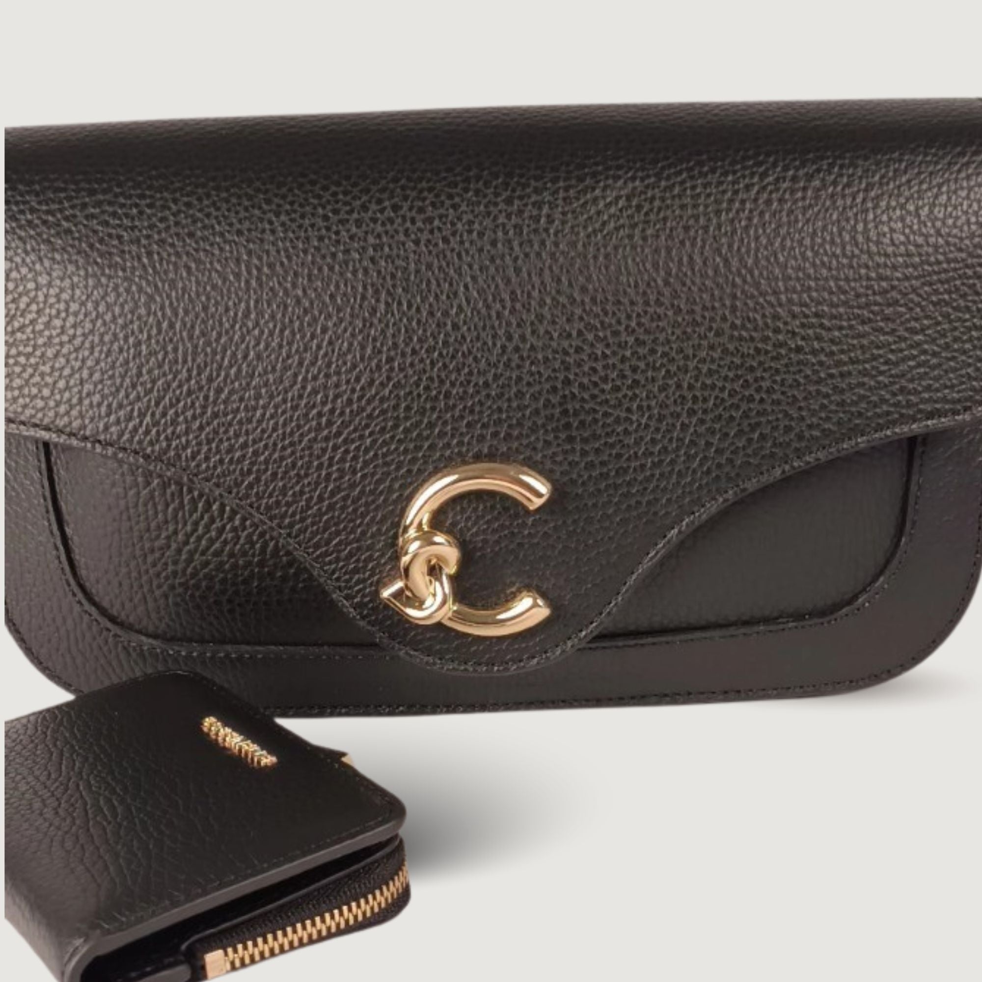 Coccinelle Black Leather Crossbody Bag