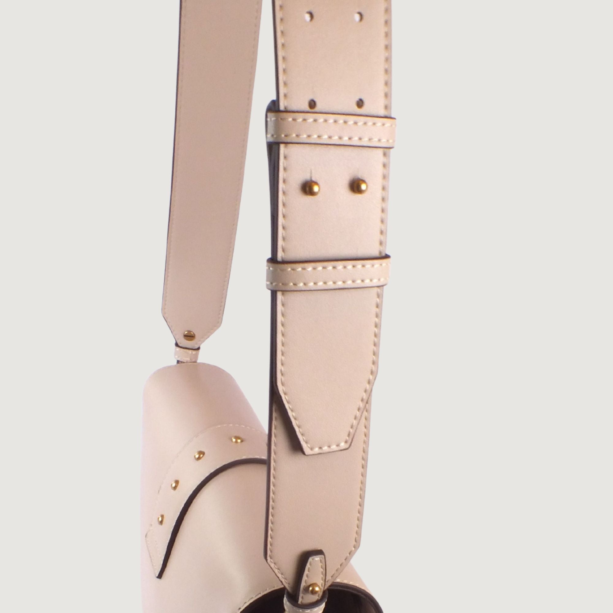 Pinko beige leather crossbody bag for women