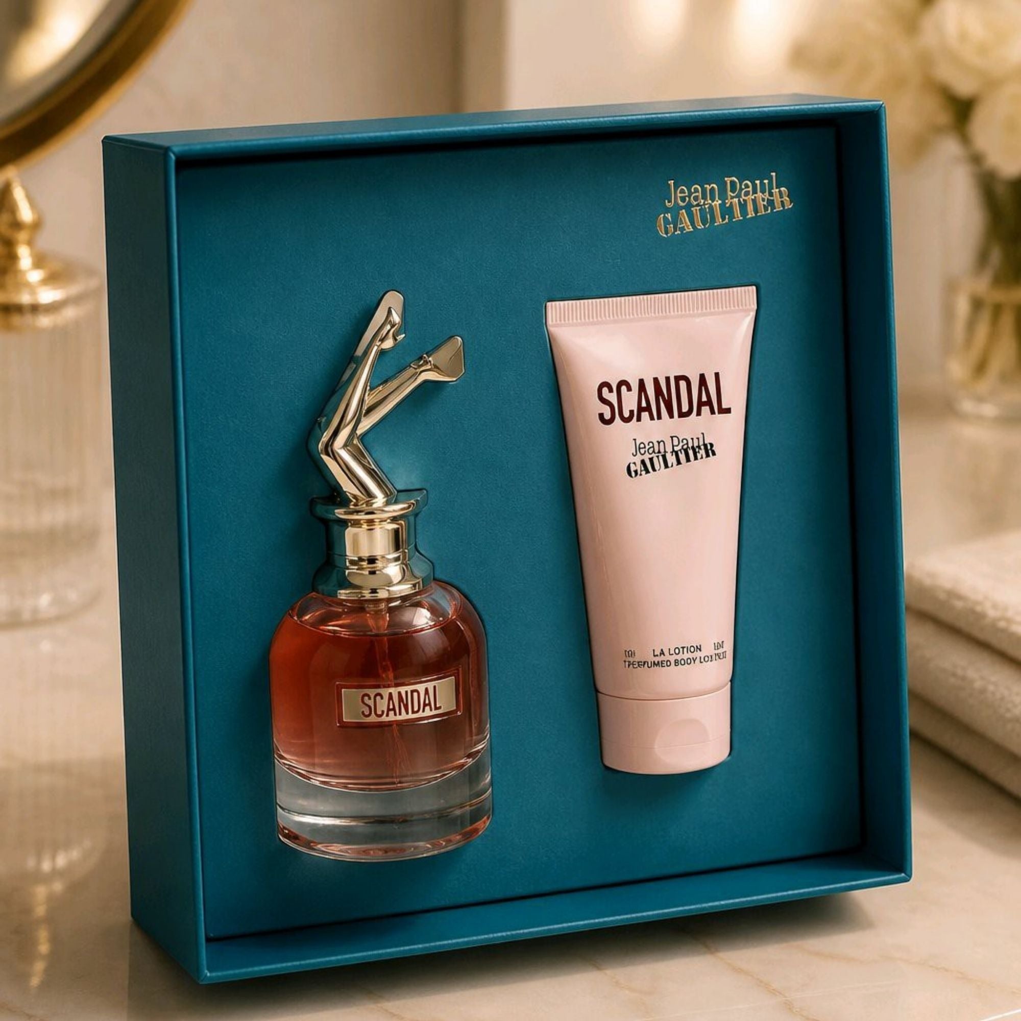 Jean Paul Gaultier Gift Set  Scandal  – Eau de Parfum & Body |სასაჩუქრე ნაკრები: სუნამო და ტანის ლოსიონი