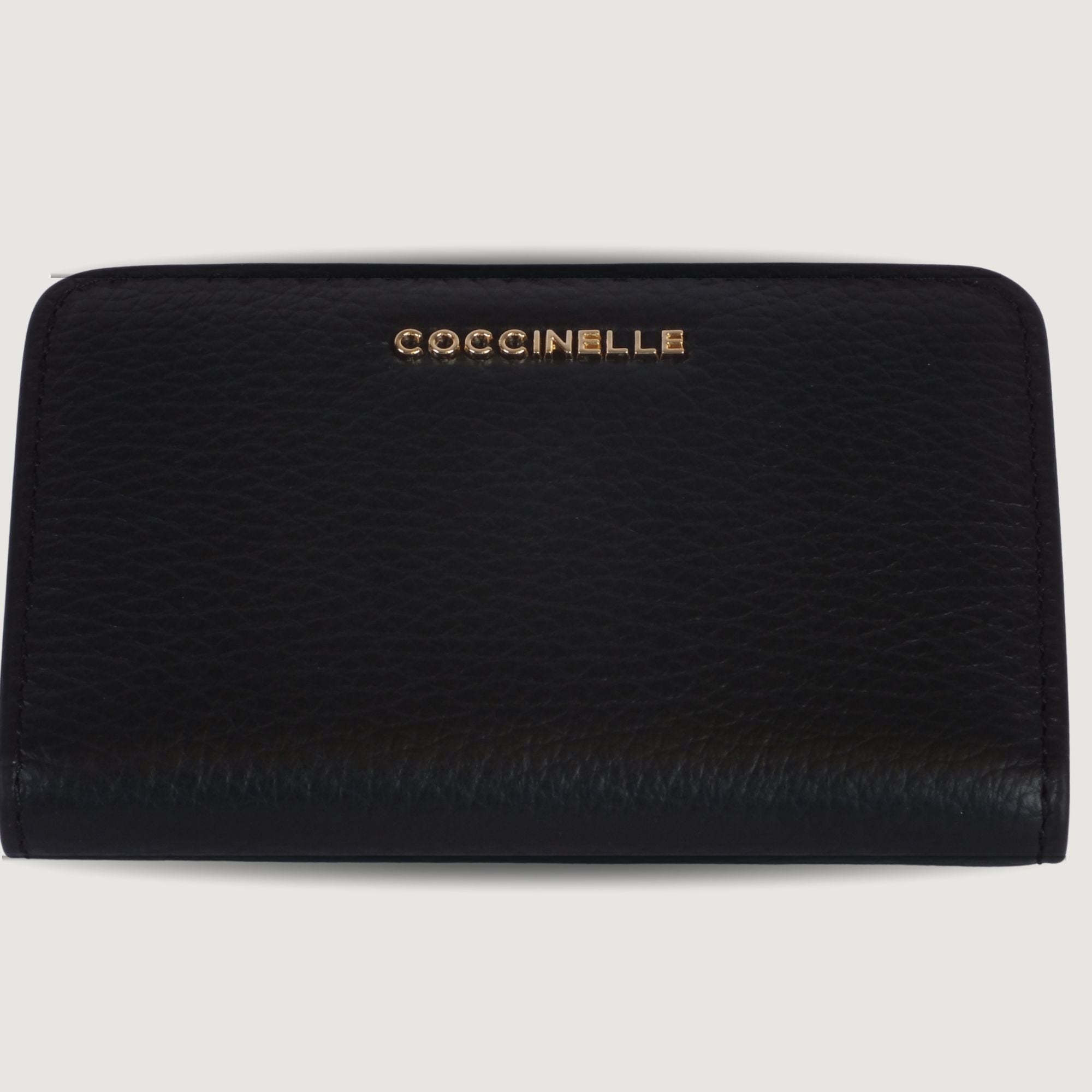 Coccinelle Black Leather Wallet – Compact Luxury Card Holder