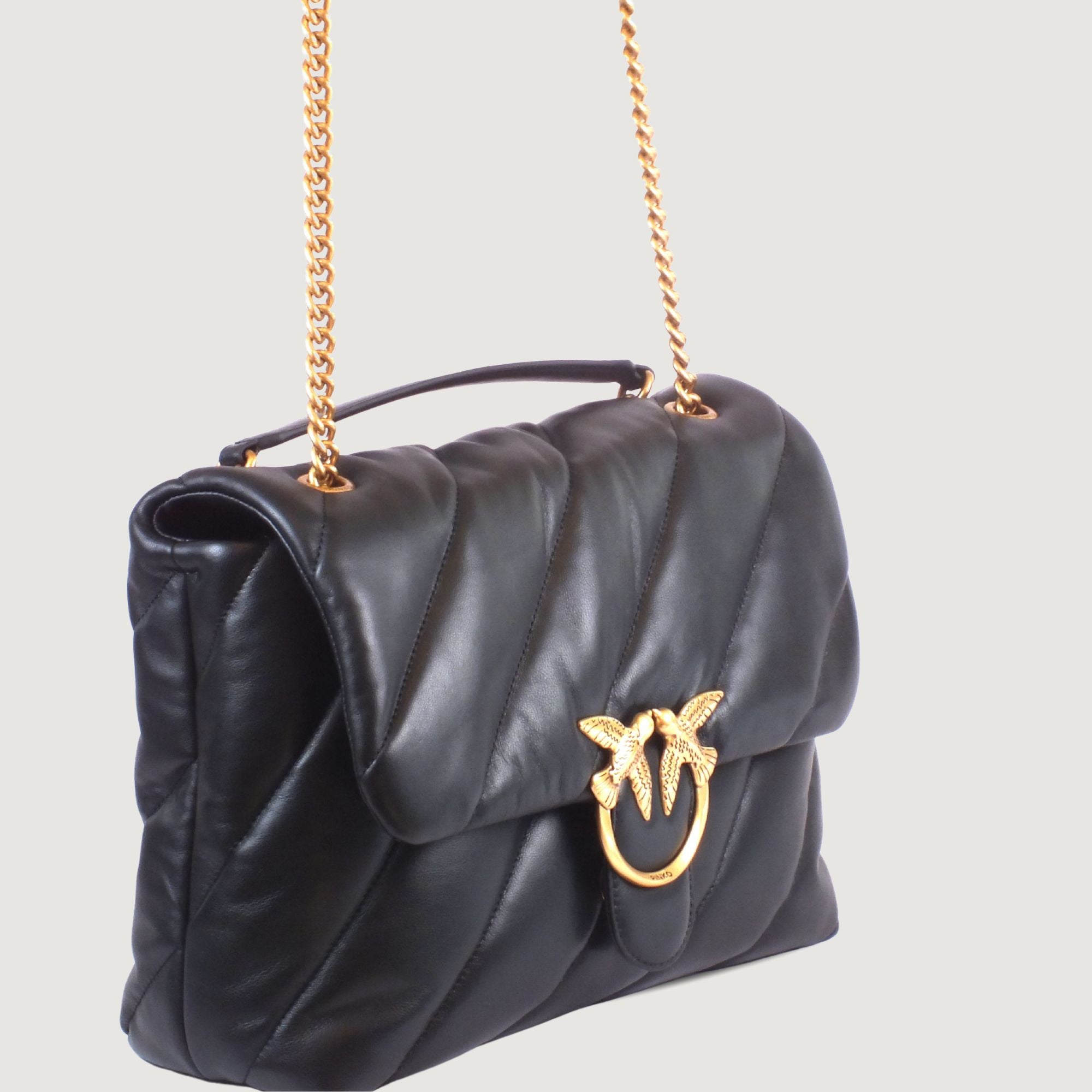 Pinko Love Bag  max Puff Black Leather