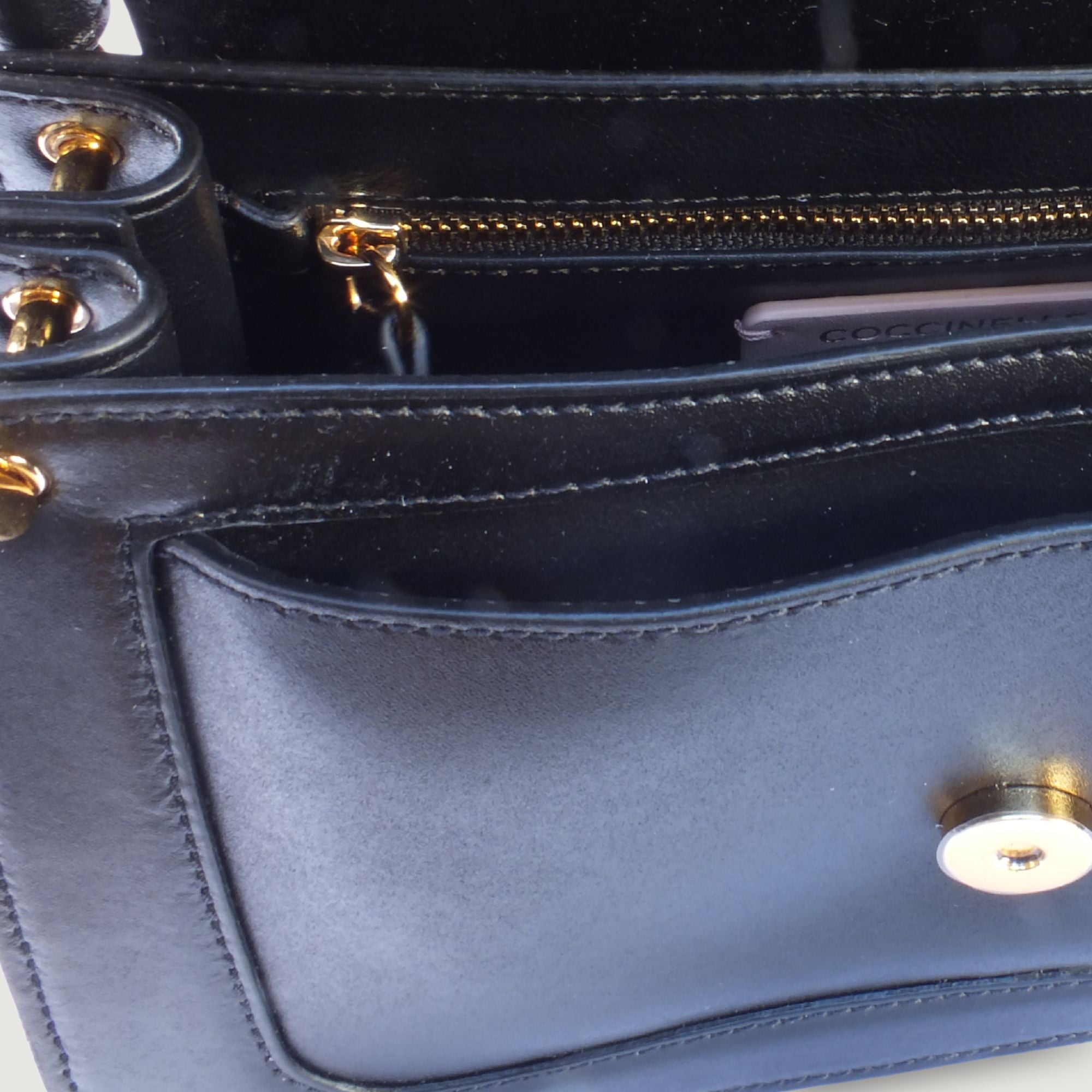 Coccinelle C  Calf Leather Bag – Black