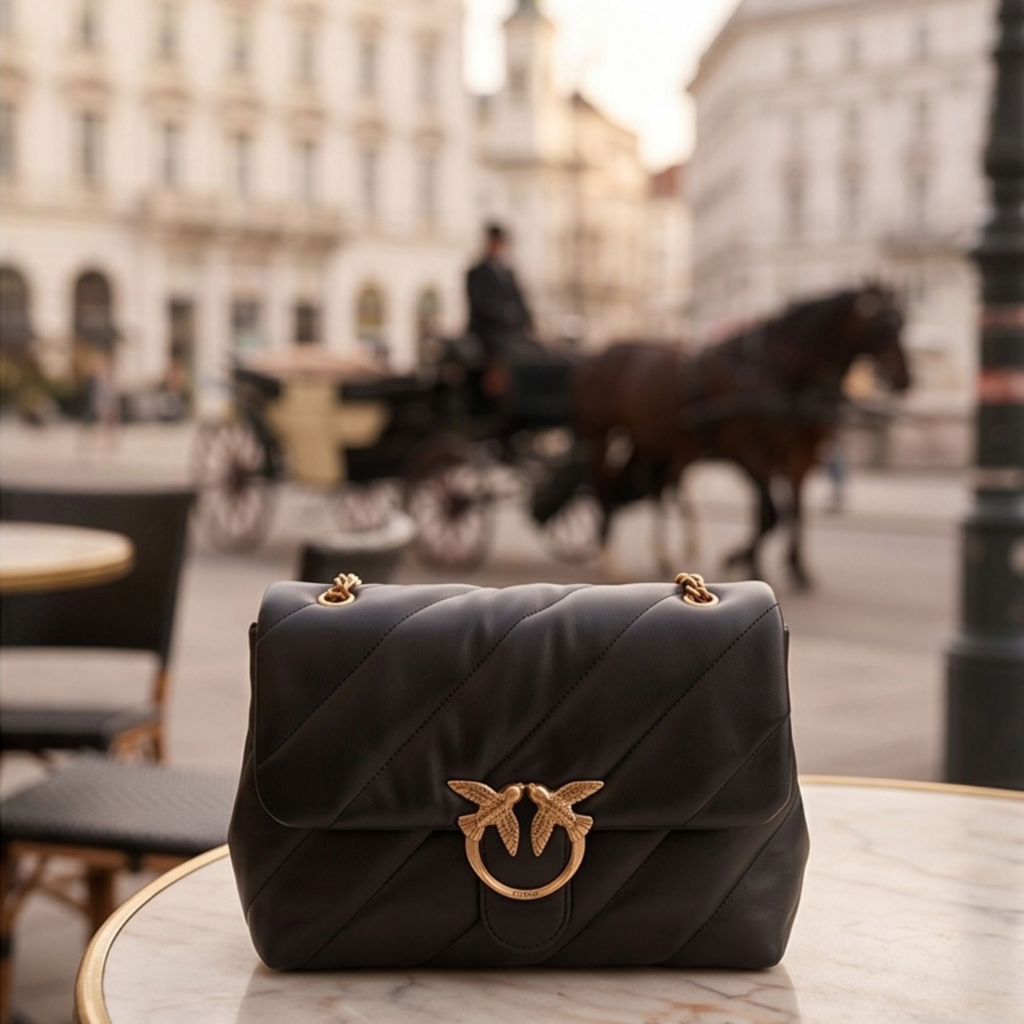 Pinko Love Bag  max Puff Black Leather